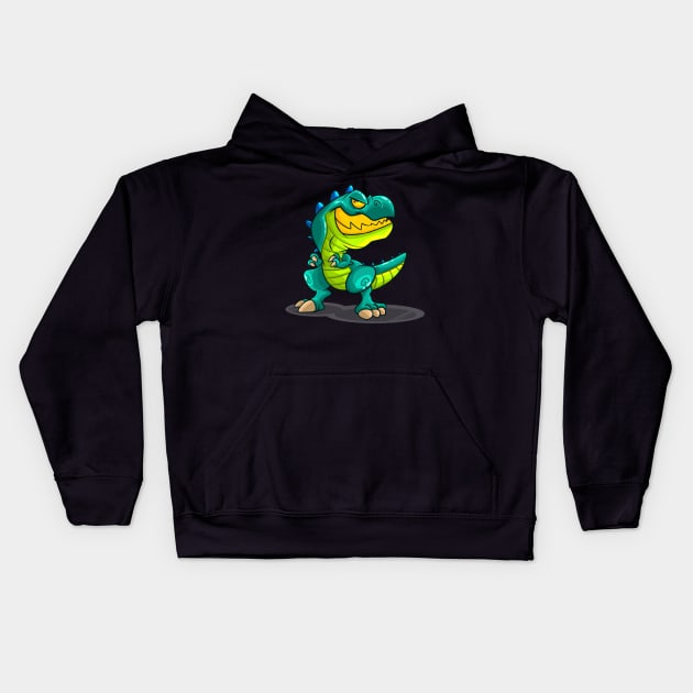 Saurus!!! Kids Hoodie by vancamelot